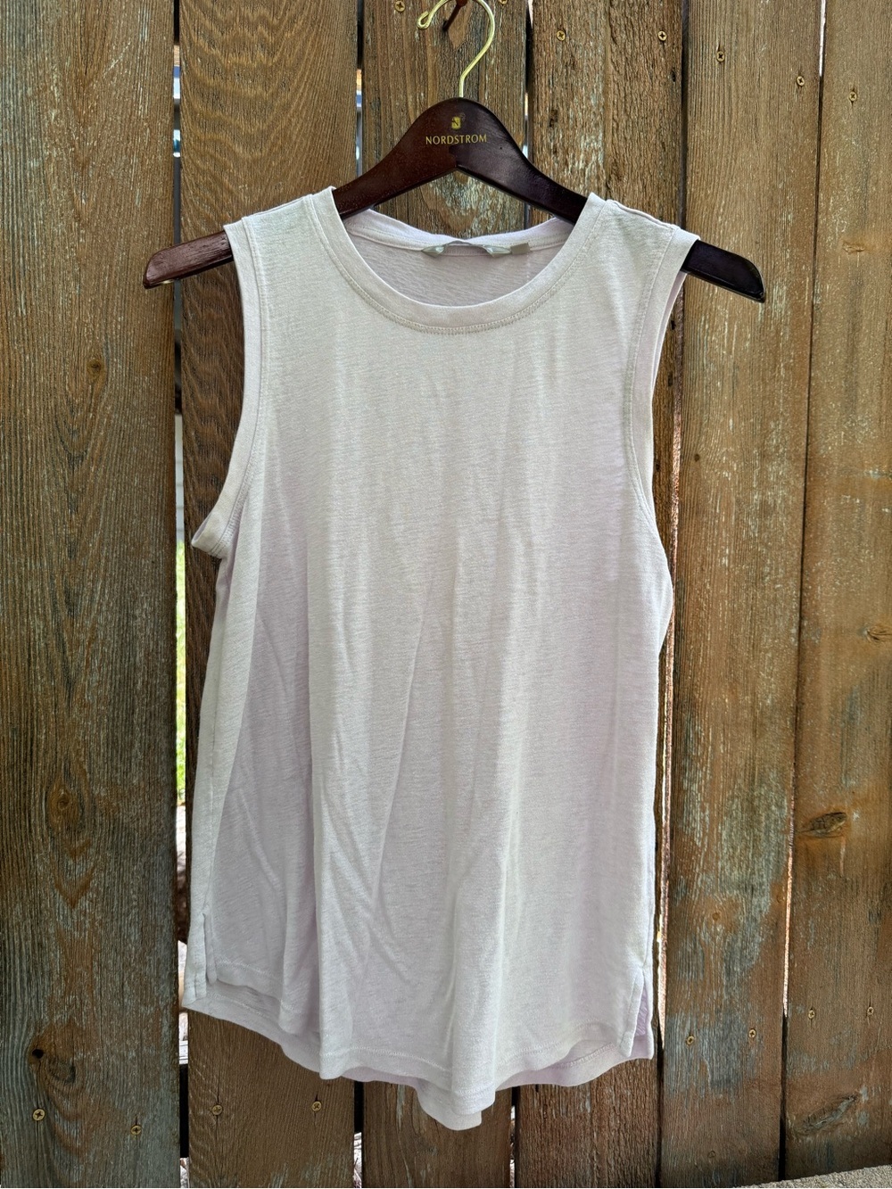 Athleta Light Purple Lavender Heather Sleeveless Tank Top Shirt Size Small